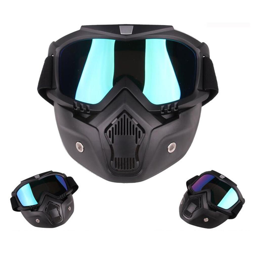 Detachable Anti-fog Mask Goggles Helmet Goggles for Riding Ski Motorcycle