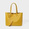 New Shoulder Bag with Large Toe Cover Layer, Cowhide Handbag, Simple Leather, Large Capacity Commuting Tote Bag