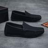 Weiche flache Slipper aus Leder für Herren Hochwertige Mode Sozial Legitim Neu Elegant Luxus Designer Herren Freizeitschuh