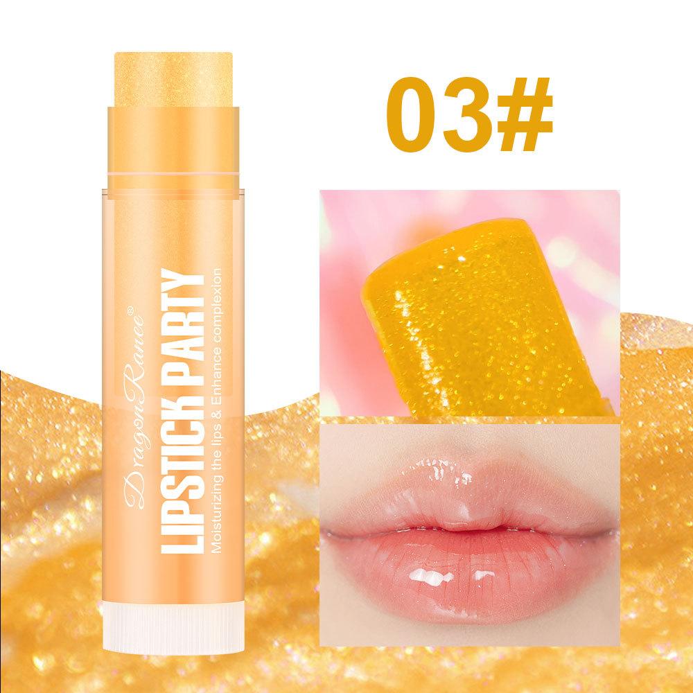 

Pearlescent Lipstick Mirror Water Solid Lip Glaze Lasting Moisturizer Non-Stick Cup Glitter Shiny Jelly Lip Balm Lip Care Makeup 4.7g
