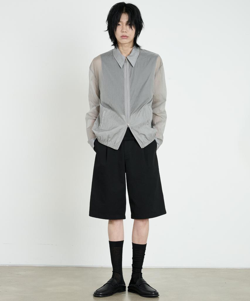 DUSTYWHITE Gray Haze Zip-Up Shirt