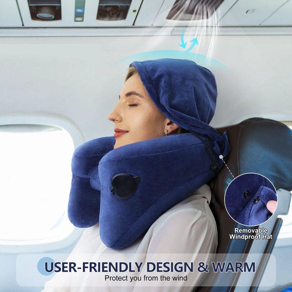H-shaped Inflatable Travel Pillow Comfortable Neck Cushion Portable Neck Pillow  Nap