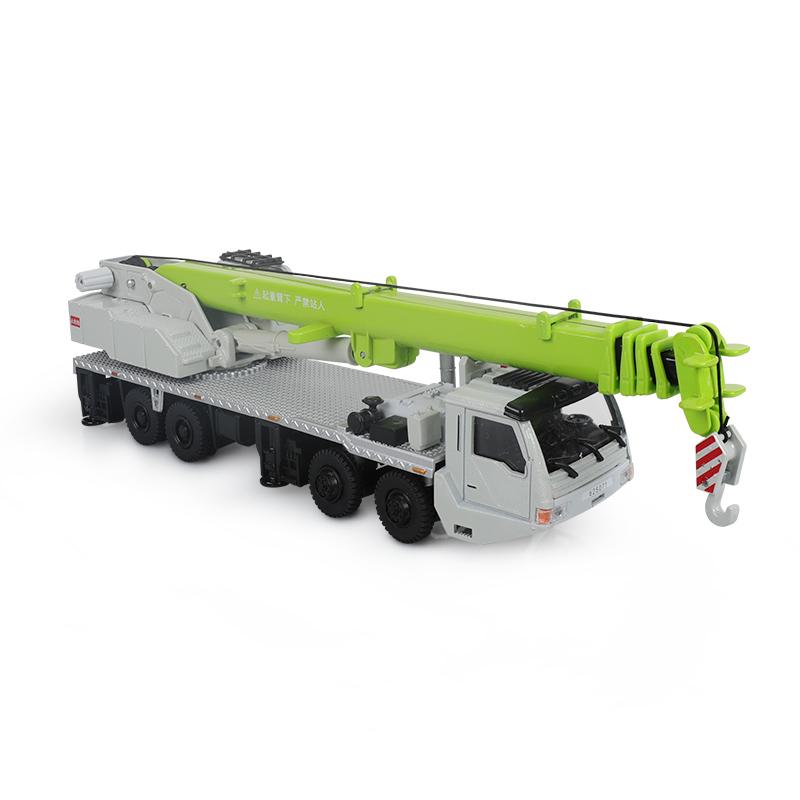 1/55 Wheeled Truck Ladder Crane Car Toy For Children 1:50 Diecast Miniature Vehicle Engineering Model Collection Gift For Boys