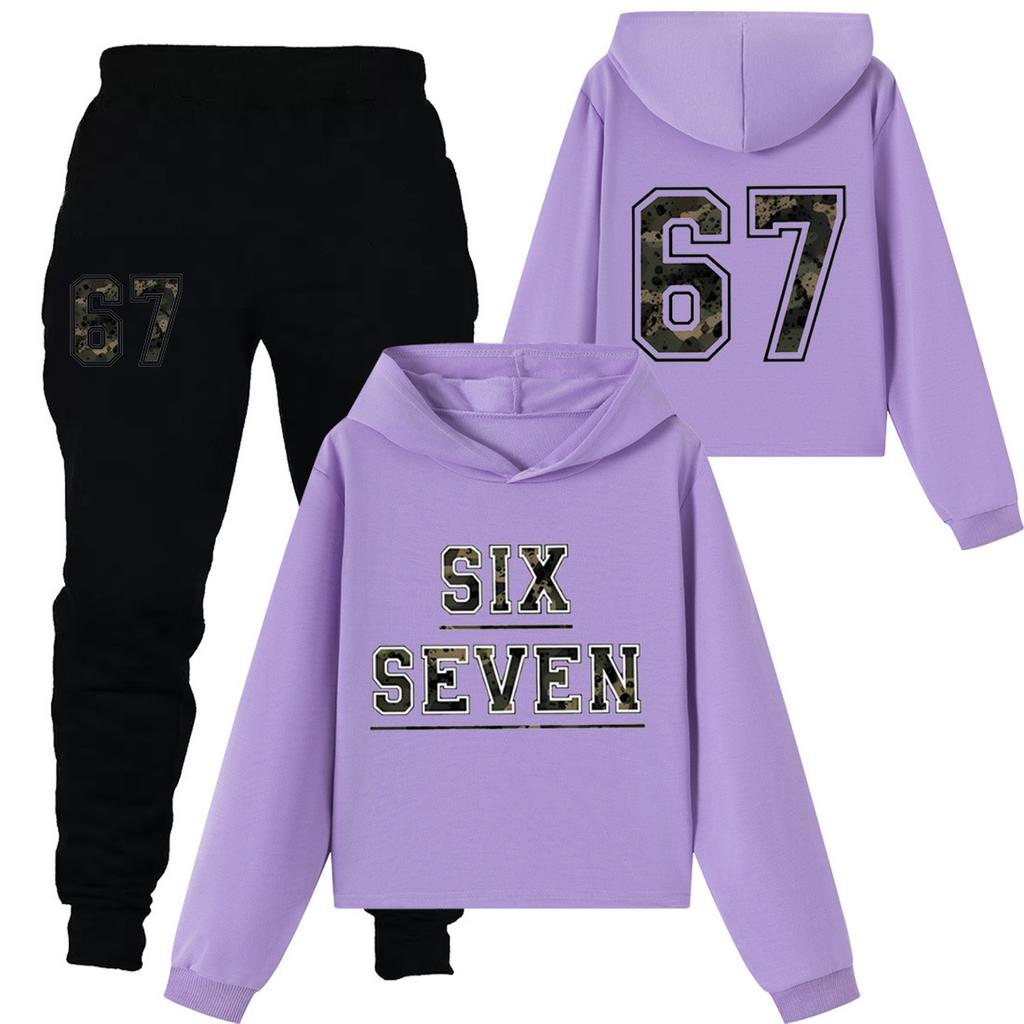 Children's Casual Fashion Digital Print Hooded Sweatshirt And Pants Set