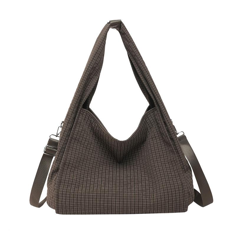 

Korean niche tote bag women s ins waffle cloth bag bag large capacity fashion lazy style one-shoulder crossbody bag 35*33*19