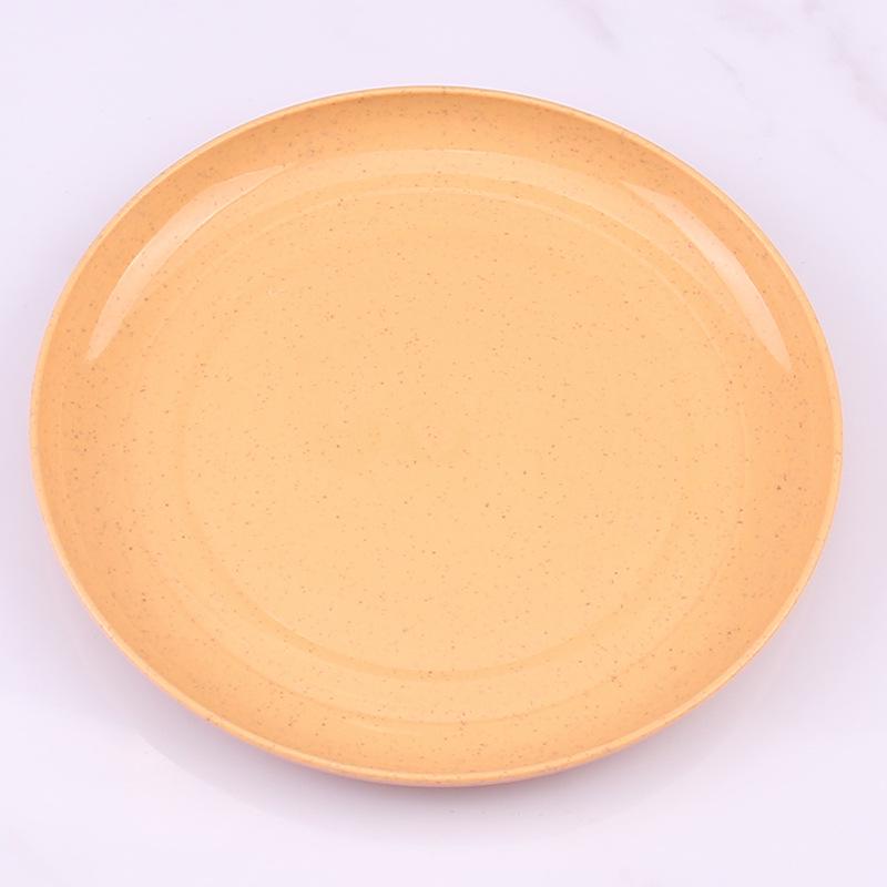 Set di 6 piatti in paglia di grano da 15 cm: Piatti per ossa, torte, caramelle, verdura, frutta, ravioli per uso domestico o da ristorante.