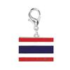 Braccialetto con Charm Bandiera in Acciaio Inossidabile con Moschettone, Gioiello Ciondolo Paese per Regalo di Viaggio Accessorio Stile
