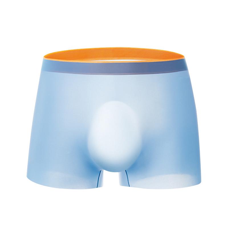 Ultra-dünne Herren Ice Silk Nahtlose Boxer-Slips - Einteilig, Große Größen, Einfarbig