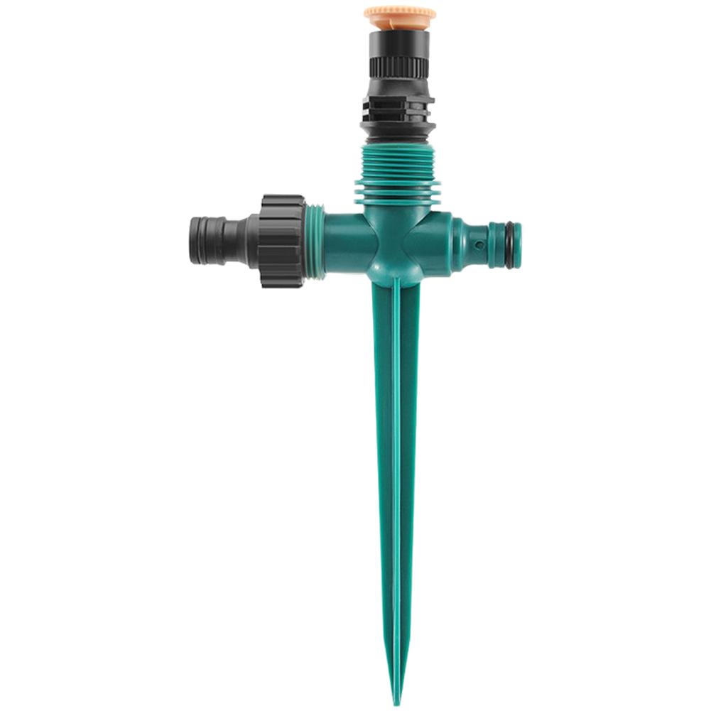 Garden lawn irrigation sprinkler automatic 360 degree rotation with adjustable nozzle for series connection and fine mist spray