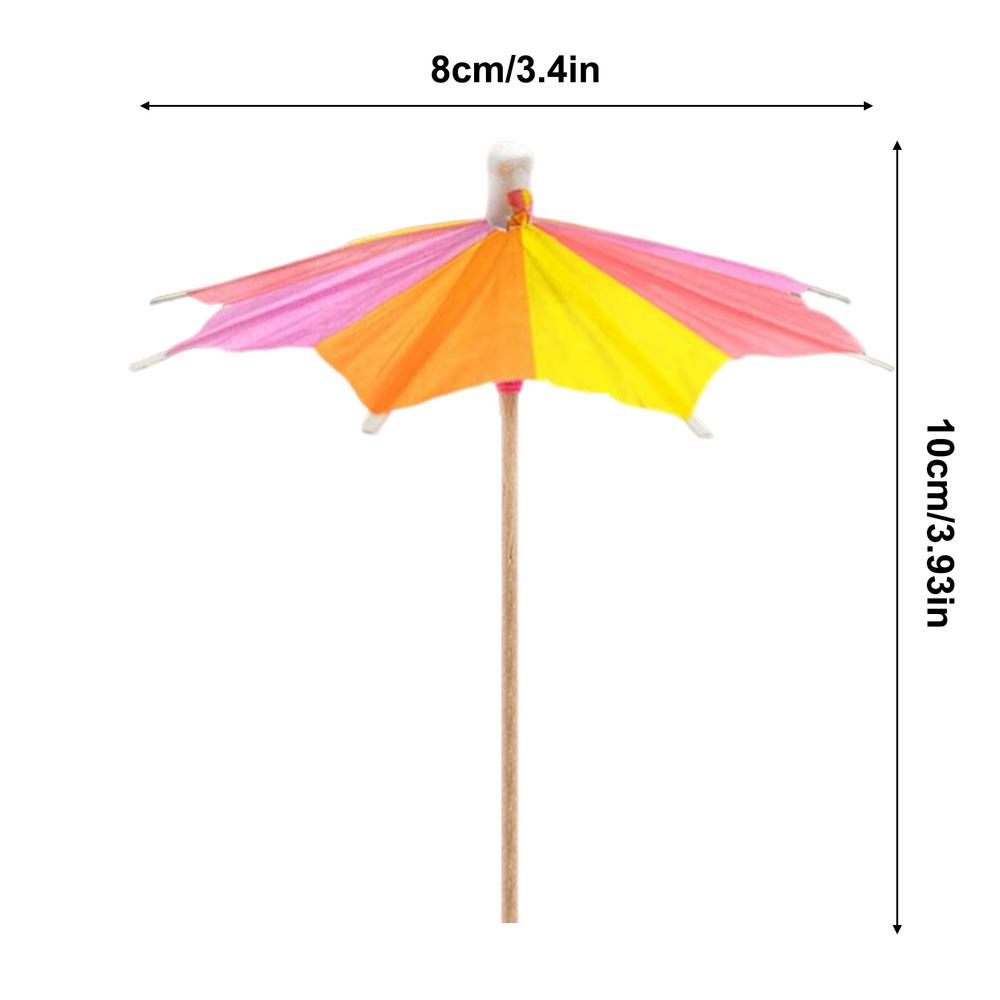 

Drink Umbrella Toothpicks Multipurpose Cocktail Umbrella Toothpicks 10PCS Portable Hawaiian Party Decorations Luau Parasols