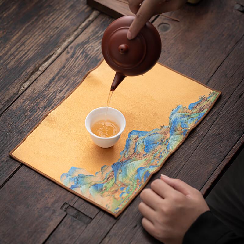 SUSHI CERAMICS Qianli Jiangshan Zen Absorbent Tea Towel