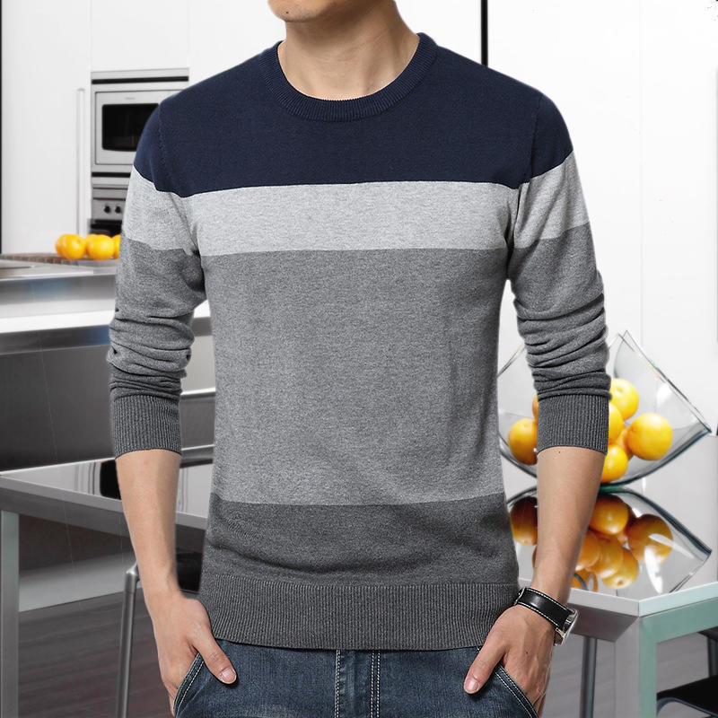 Fashion Casual Striped Slim Fit Knitting Men Pullover Sweaters Fashion Casual Striped Slim Fit Knitting Men Pullover Sweaters