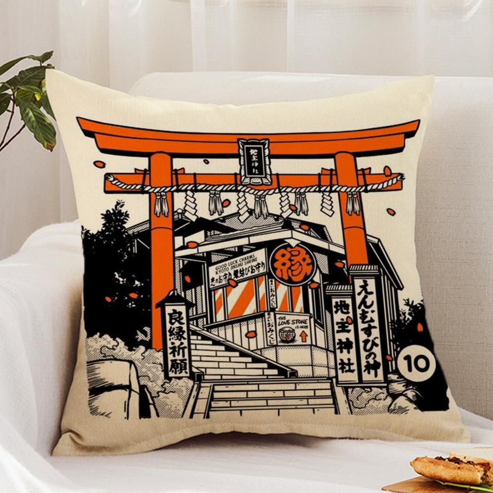 T-Takoyaki Japanese Food Cushion Cover Premium Comfort Reversible Pillow Cover - Dual - Use Design for Home & Car