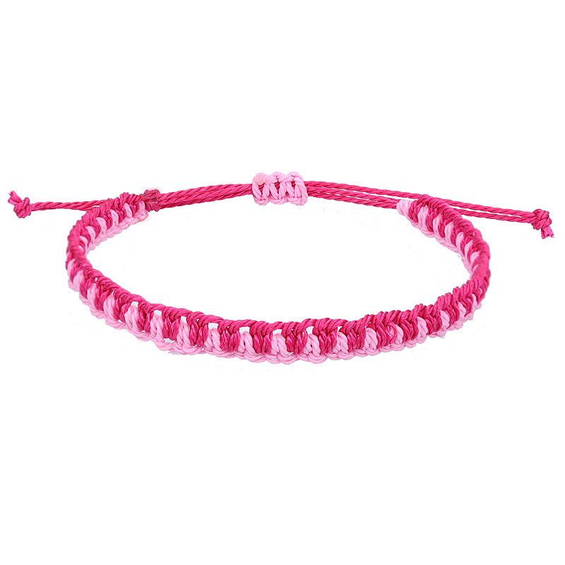 Handmade Woven Red String Bracelet, Waterproof Wax Thread Braided Bracelet, Peace Knot Jewelry Accessory