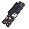 NGFF M.2 To PCI-E 4X SATA Power Riser Compatible with X1 X4 X8 X16 PCI-e Interface Adapter Card