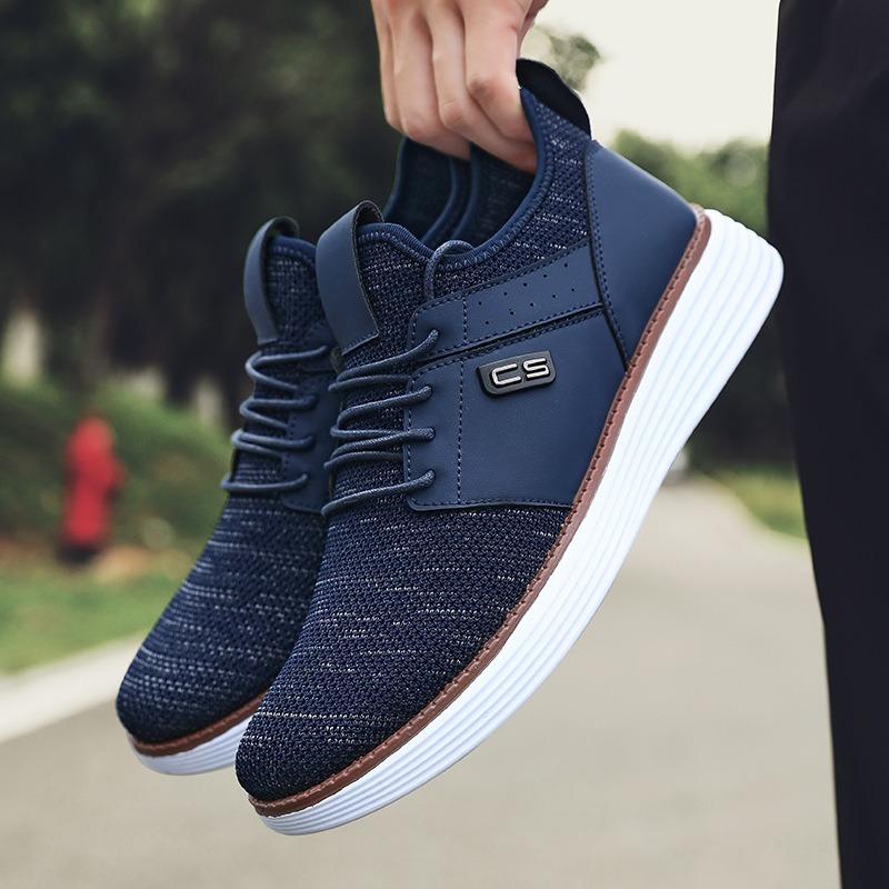 Men's business casual shoes soft sole non-slip breathable lace-up men's shoes driving running to work sports shoes