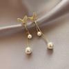 Mode Diamant Schmetterling Lange Quaste Perle Stud Ohrringe Super Temperament frauen Ohrringe