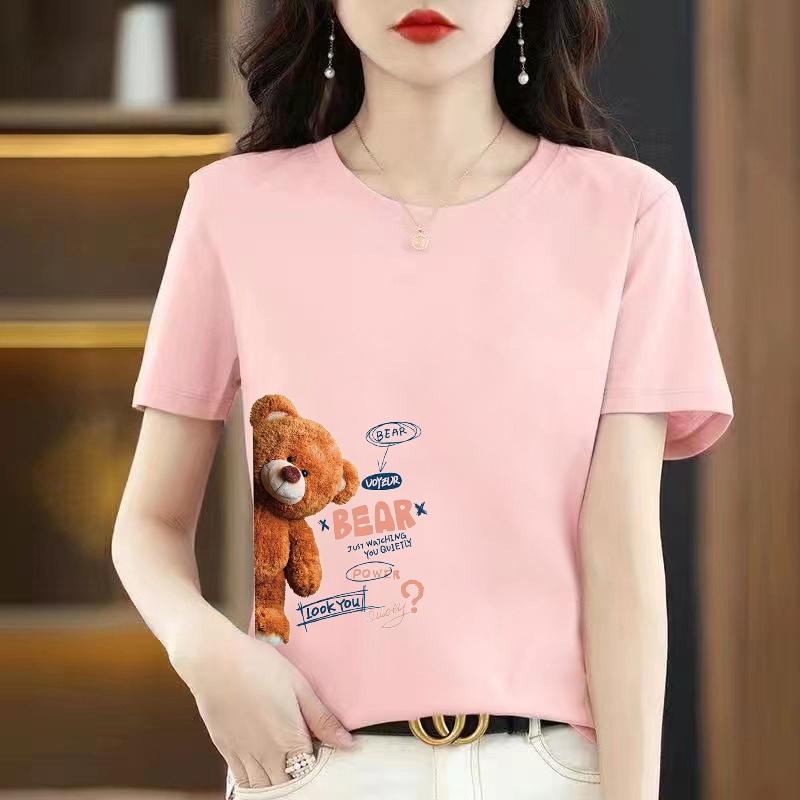 Women's top short sleeved T-shirt women's summer new white T-shirt women's