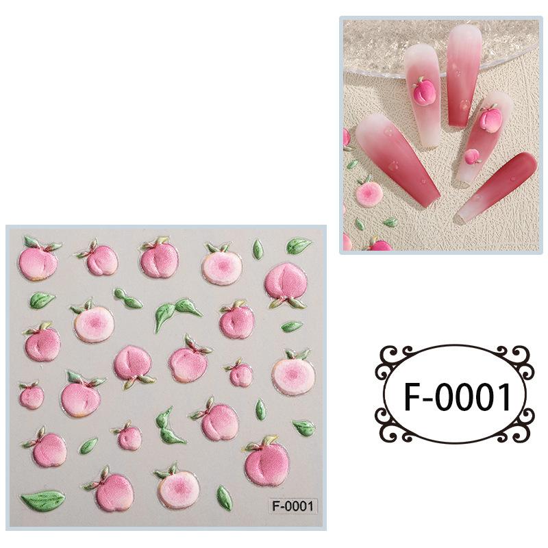 

Новые мультяшные наклейки для ногтей с тиснением 3D милые маленькие свежие цветы водонепроницаемые наклейки для ногтей 60*60mm