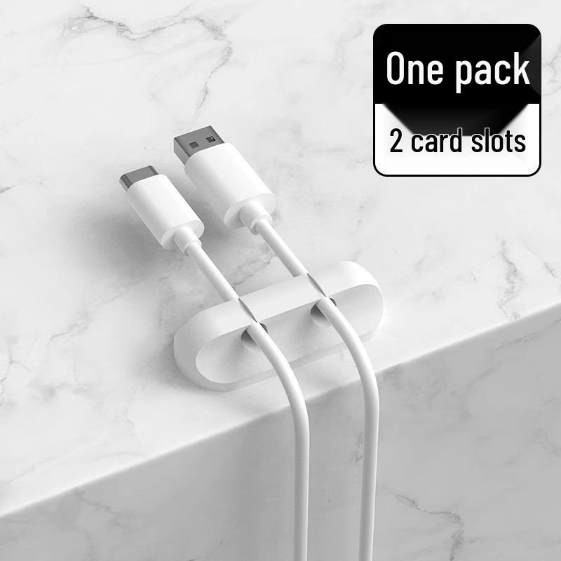 

Cable Organizer & Charging Holder: Self-Adhesive Desktop Clips & Routing Hub