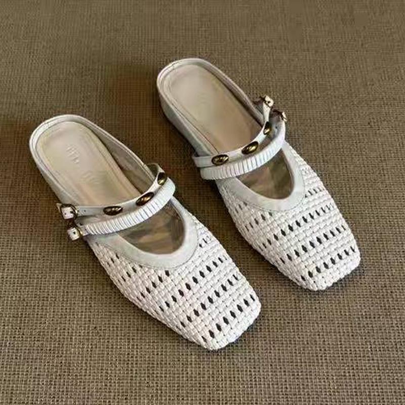 Flats Women Slippers Designer Slingback Shoes Summr Woman's Sandals 2025 Casual Flip Flops New Dress Sandalias De Mujer