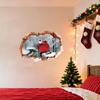 Weihnachten Kreativer visueller Effekt Gebrochene Wand Cartoon Aufkleber Festliche Atmosphäre Wohnzimmer Heimdekoration Wandaufkleber