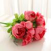 European Style Artificial Flowers Vintage Bouquet Peonies Flowers for Home Table Centerpieces Wedding Decoration