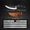 Stainless Steel Kitchen Butcher Knife Chef Cleaver Bone Handmade Full Tang Curved Rosewood Handle