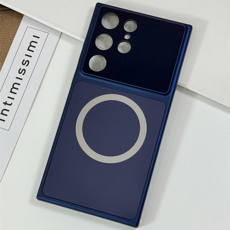 Glass Nano Matte Case For Samsung Galaxy S23 S24 S25 S26 Ultra Magnetic For Magsafe Wireless Charging Shockproof PC Cover