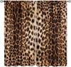 Leopard Print Curtains Brown Animal Fur Printed Lightweight Dcor Window Treatments Women Girls Bedroom Living Room Wildlife Curtain Polyester Ideal