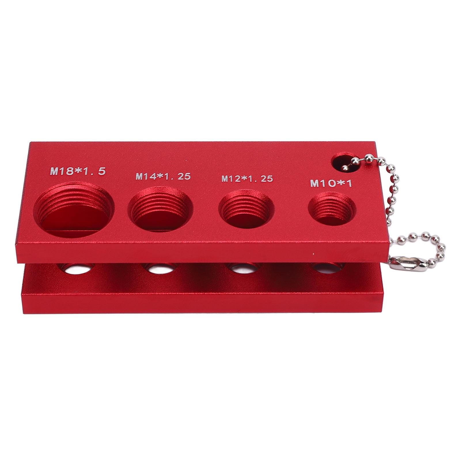 Spark Plug Gap Tool Universal 10mm 12mm 14mm 16mm Spark Plug Gapping Adjustment Tool with 32 Blades красный