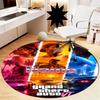 Custom Name GTA 6 Printed Round Rug Carpet Chair Rug Area Rug Entryway Doormats,for Office Chair Living Room Bedroom Kitchen Room.