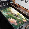 Large XXL Computer Deskpad Lovely Panda Lotus Koi Fish Painting Design Rubber Anti-slip Gaming Keyboard Mouse Mats For Desktop