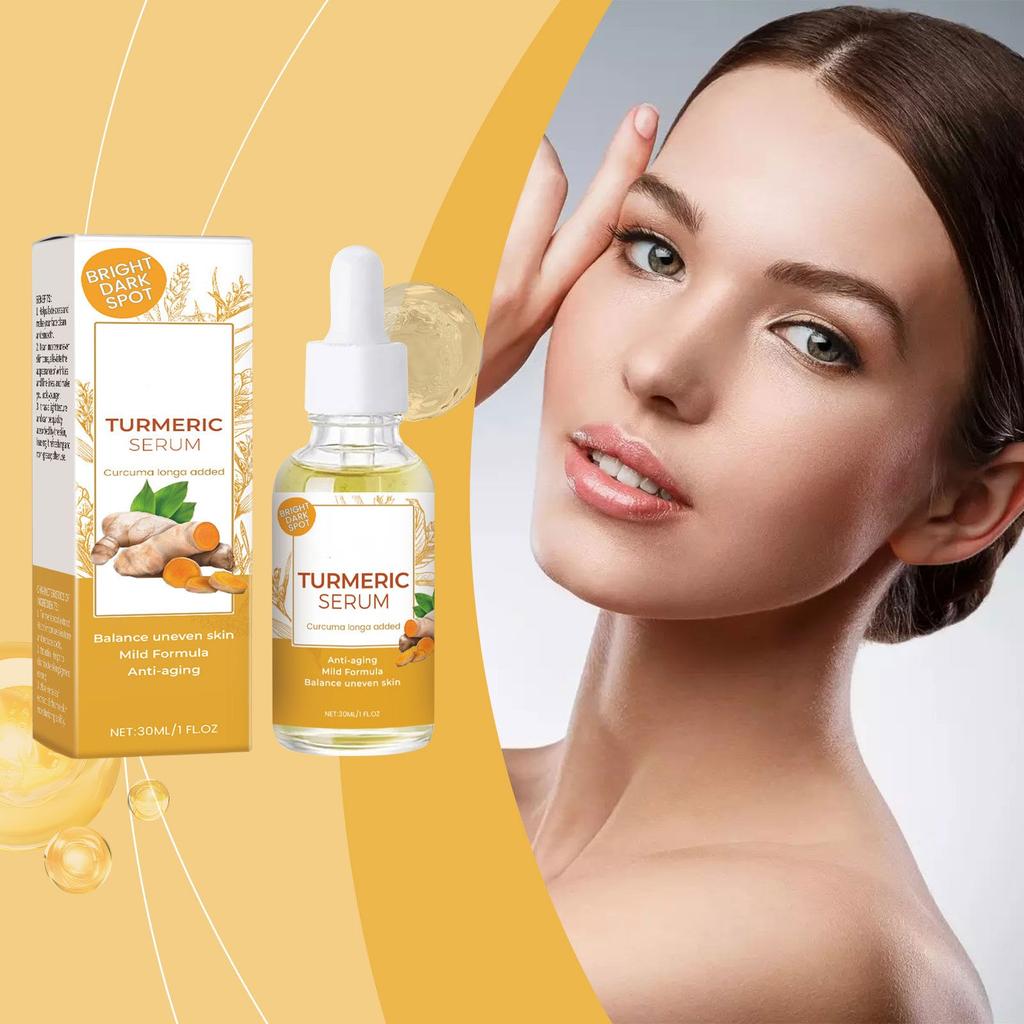 Gesichtsreiniger, schäumender Gesichtsreiniger + Kurkumaserum, Hautpflege, Tiefenreinigung, Feuchtigkeitsspendend für jede Haut, 30 ml