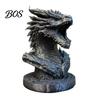 Industrial Style Dragon Art Head Figurine, 3D Printed Fantasy Statue, Mythical Retro Decor Animal Sculpture for Home Office Desk Decor, Gift