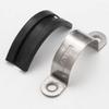 304Stainless Steel Ohm Tube Card U/R Type Water Pipe Clamp Rubber Strip Shock Absorption Insulation Horseback Saddle Throat Hoop