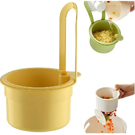 

Faucet Hanging Kitchen Automatic Dumping Sink Strainer Basket, Food Fruit Vegetable Drain Shelf жёлтый