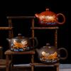 Fire Qilin raw ore color-changing purple clay pot handmade phoenix pot Xishi pot water bird call teapot well bar pot
