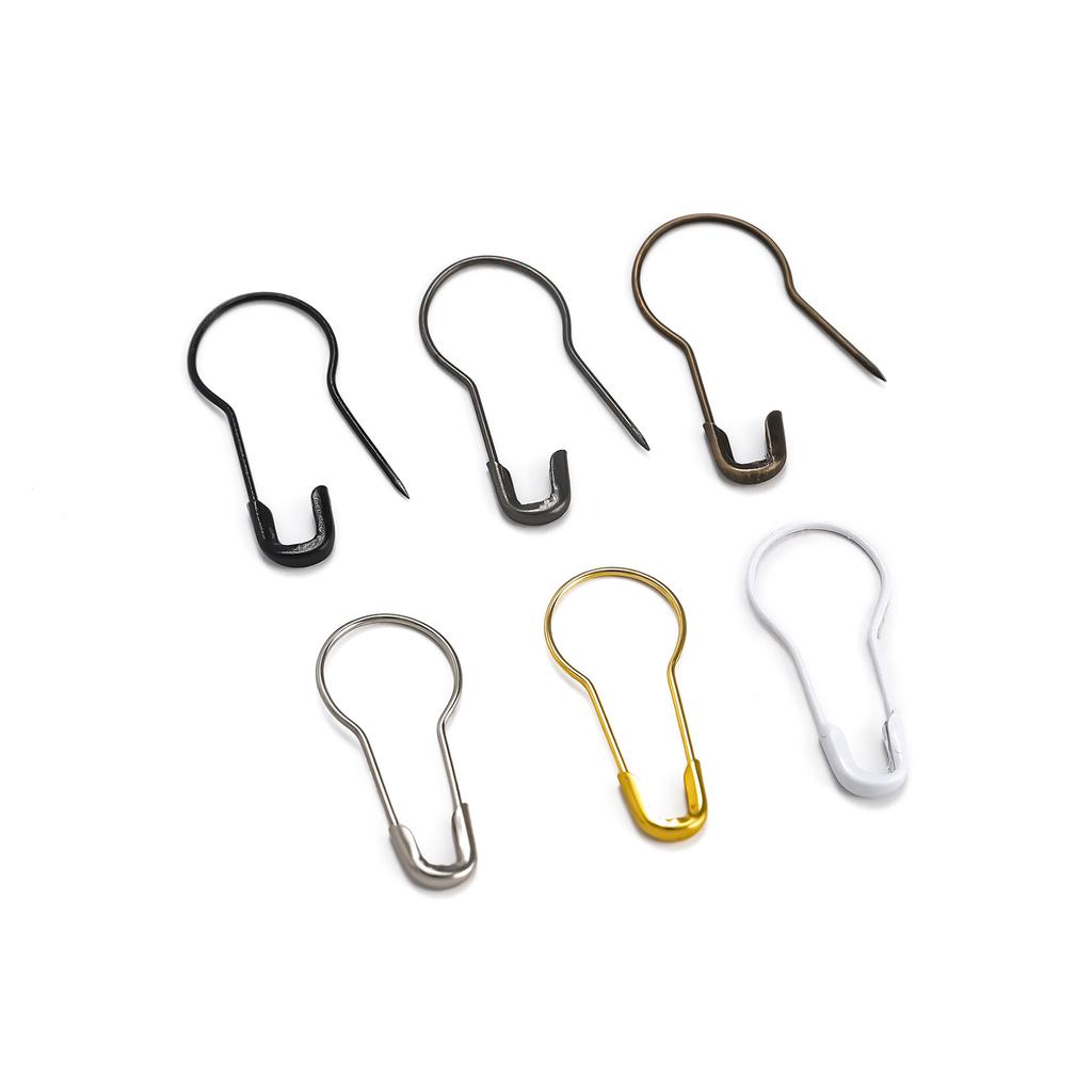 100Pcs/lot Metal Gourd Shape Safety Pins Paper Clip Fastener Craft DIY Sewing Tools Needles Large Safety Pin Brooch Accessories