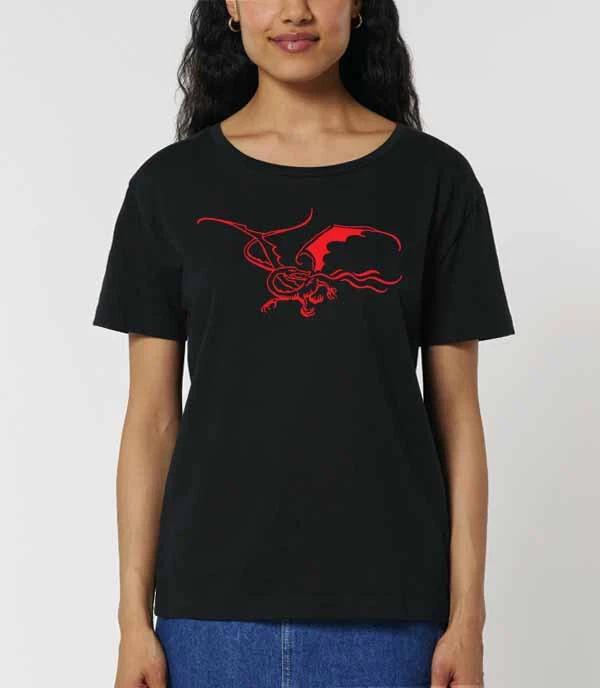 Smaug The Lord Of The Rings Map Illustration Unisexs Fit TShirt S