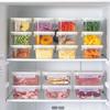 Crisper Food Container with Snap Locking And Flip Lid Seal Box One-Hand Open Microwave Safe Refrigerator Organizer for Fresh Meat And Vegetables