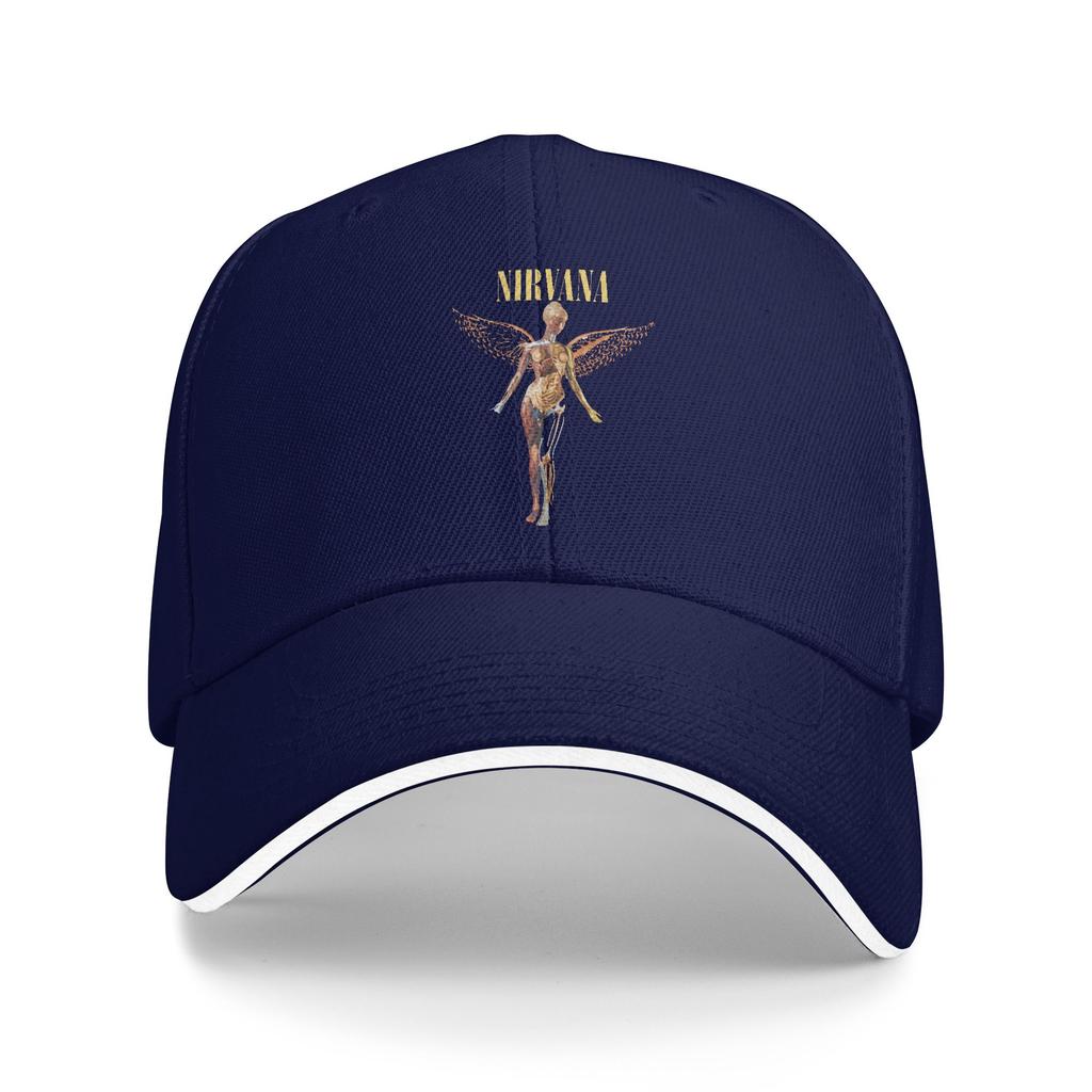 Berretto da Baseball Nirvana Rock Band Kurt Cobain Fitted Retro Unisex Adulto Cappello Trucker Dropshipping Stampa Sportivo Outdoor Berretti da Baseball