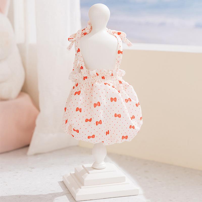 

Lightweight Breathable Floral Print Halter Dress with Adjustable Tie for Small Dogs Teddy Bichon Spring Summer Daily Indoor and Outdoor Wear XS (0.5-1.5kg)