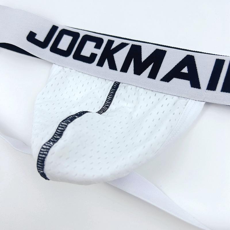 Jockstraps JOCKMAIL Fashion Low Waist Men's Thong Underwear Mesh Breathable Sexy Jockstraps Halo Sports Daily Casual Man G-string Underpnats