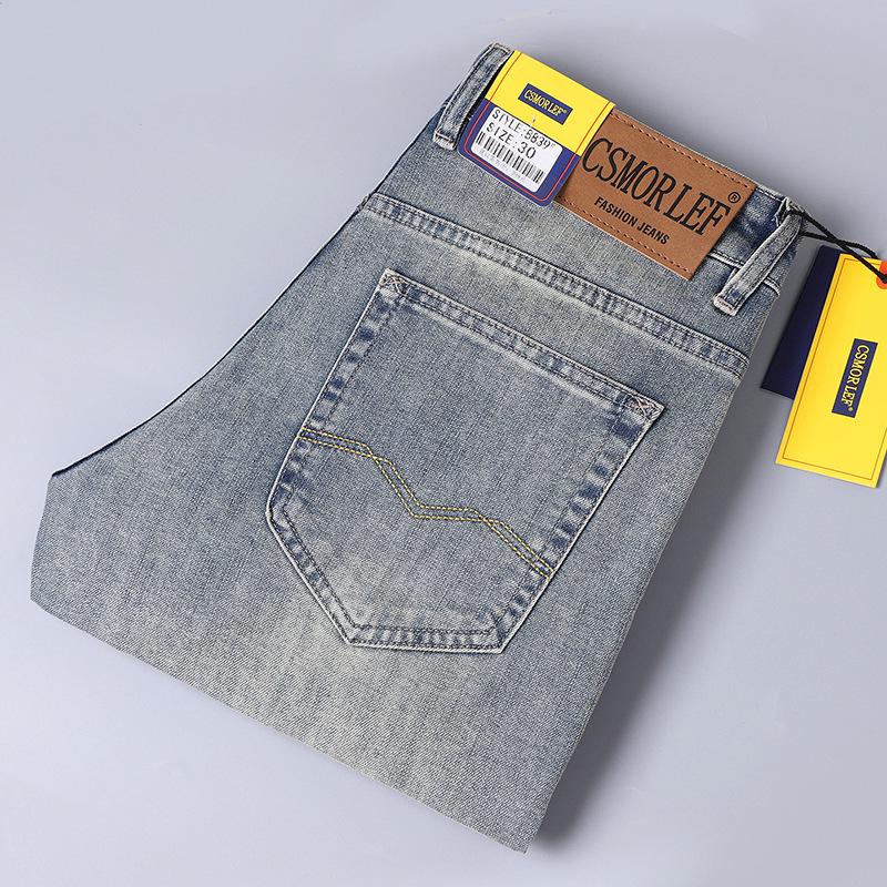 CSMOR LEE Herren Retro Slim Straight Elastische Jeans - Frühling & Herbst Kollektion