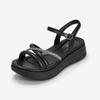 ESquire Women S SheepSkin Jewelry Padded SandalS Black