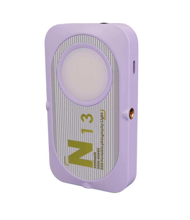 N13 Doppelseitiges Mini-Handheld-Selfie-Licht mit dreifarbigen Fülloptionen