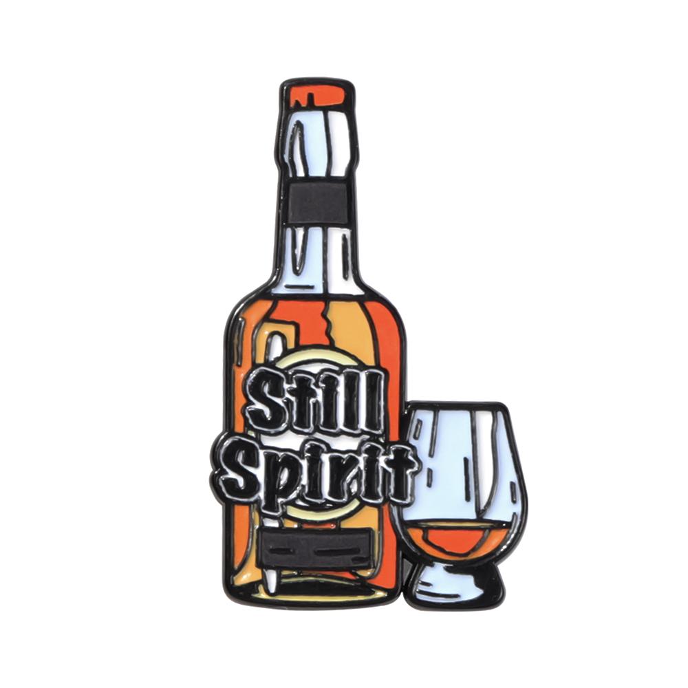 

Funny Wine and Glass Design Enamel Brooches Classic Carnival Celebration Metal Pins Backpack Bag Badge