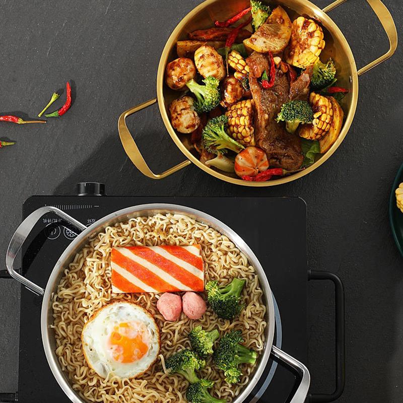 Food Grade Stainless Steel Pot With Dual Handles For Home Commercial Use  Pot Seafood Ramen Dry Pot
