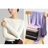 Women's Seamless Merino Wool Base Layer Top - Machine Washable & High-End Knitwear